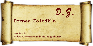 Dorner Zoltán névjegykártya