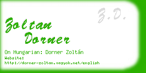 zoltan dorner business card