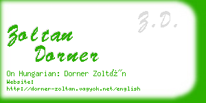 zoltan dorner business card